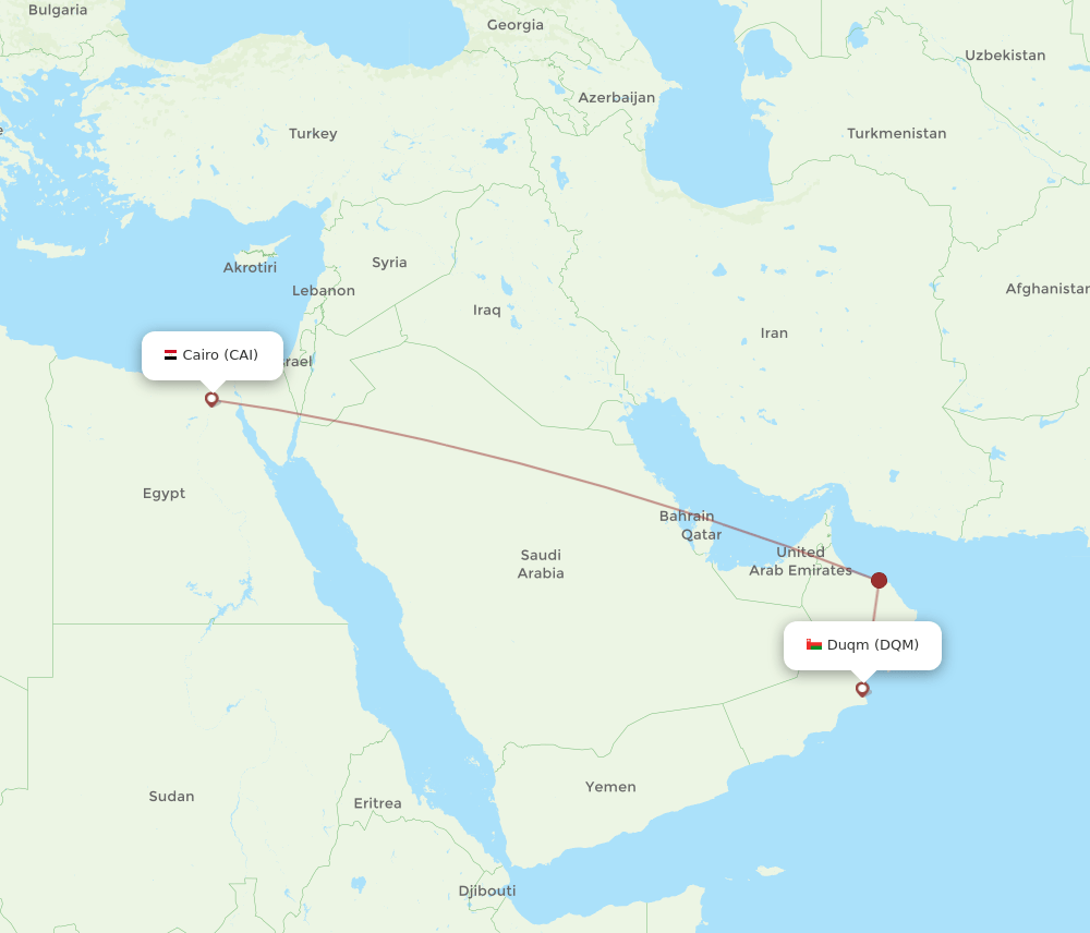 DQM to CAI flights and routes map