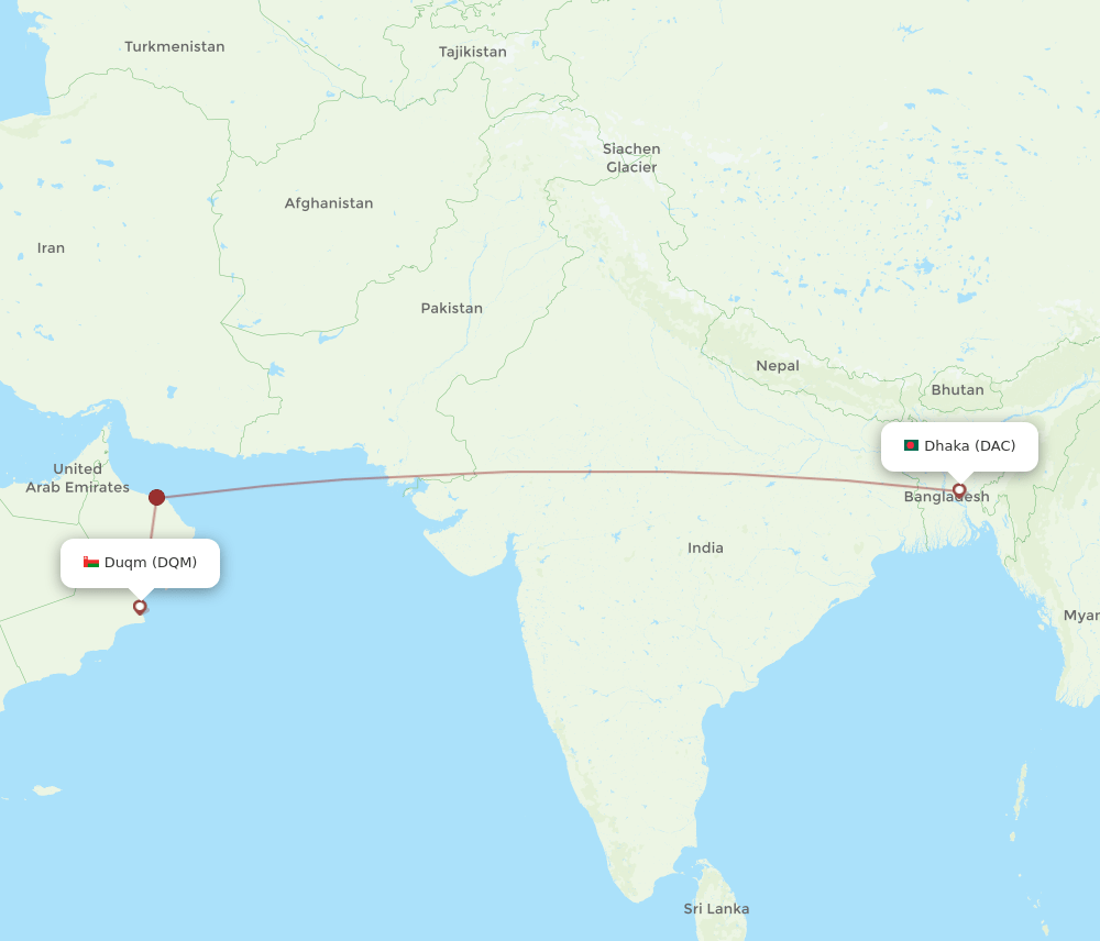 DQM-DAC flight routes