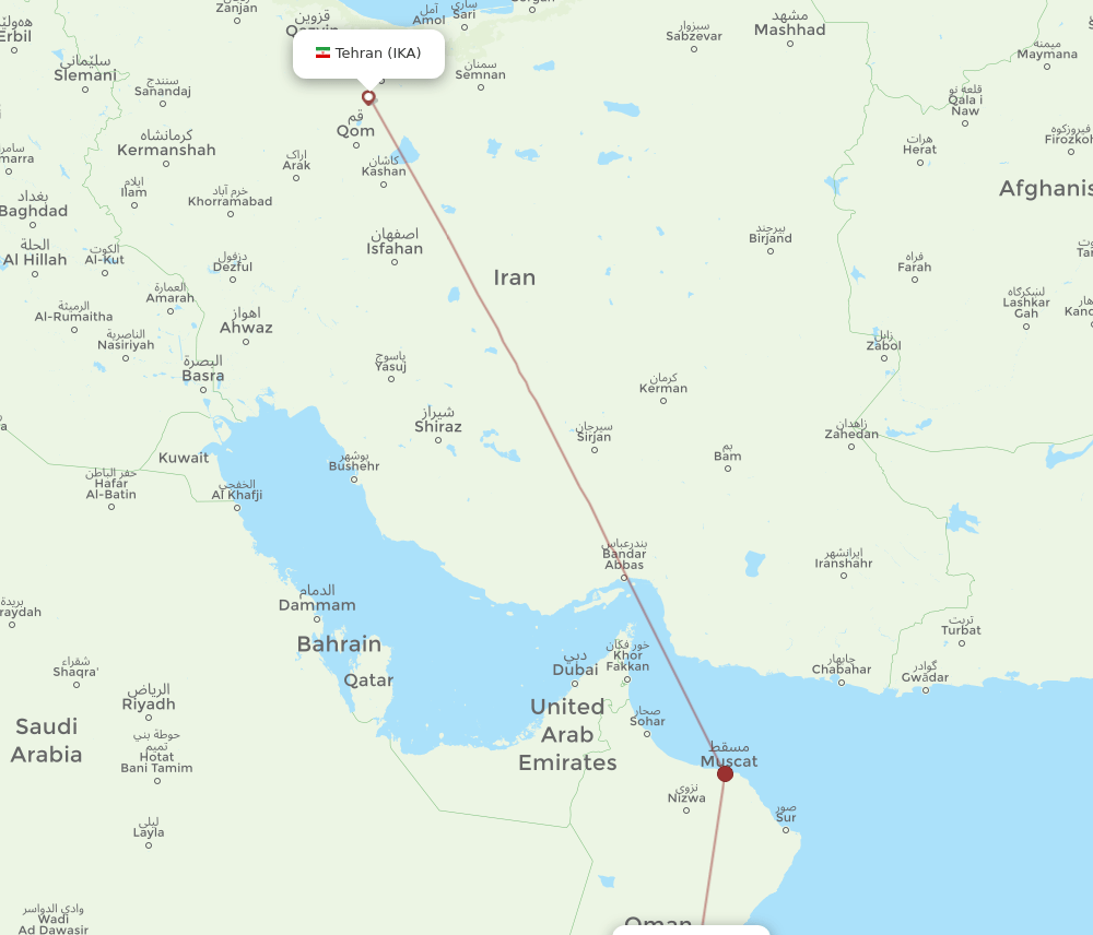 DQM-IKA flight routes