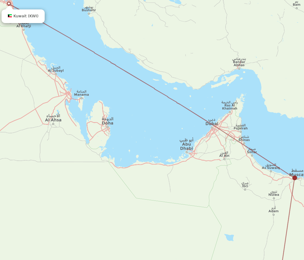 DQM-KWI flight routes