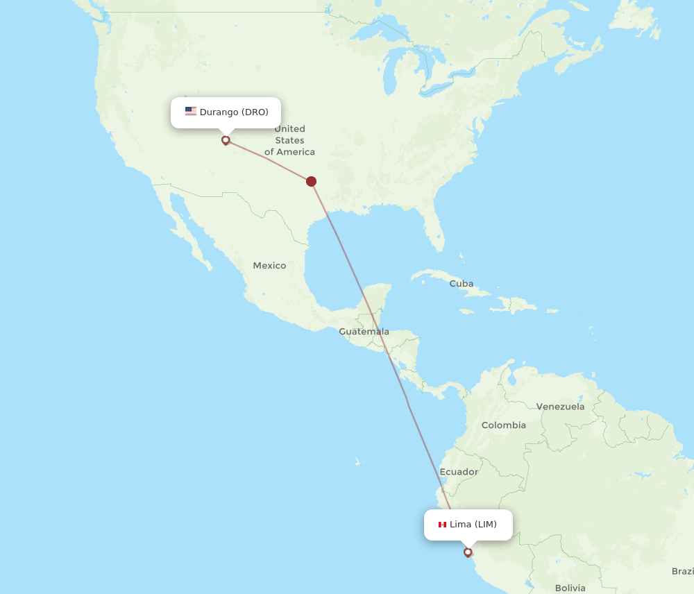 DRO-LIM flight routes