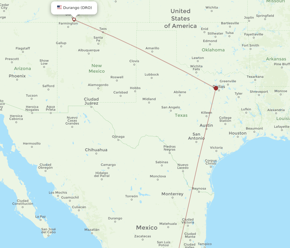 DRO-QRO flight routes