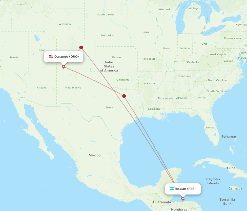 DRO-RTB flight routes
