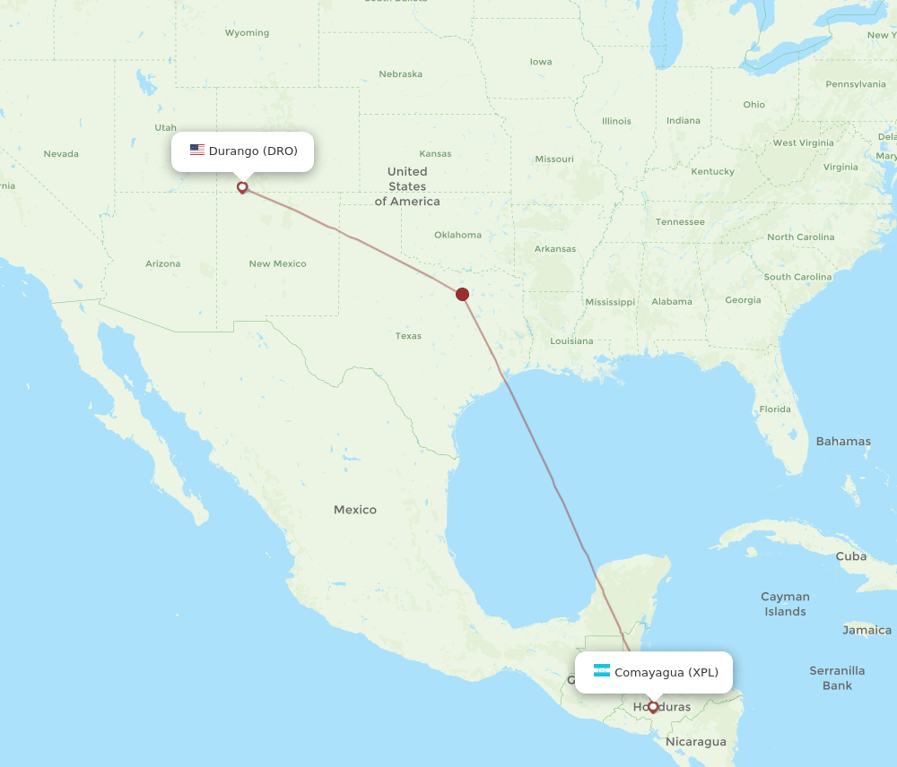 DRO-XPL flight routes