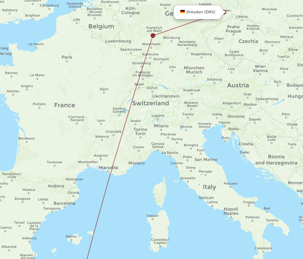 DRS-ALG flight routes