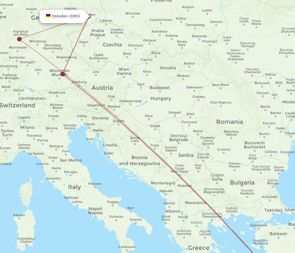 DRS to BJV flights and routes map
