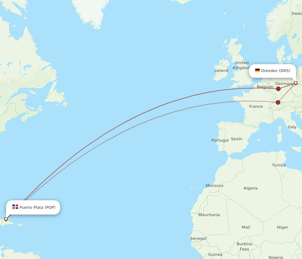 DRS-POP flight routes