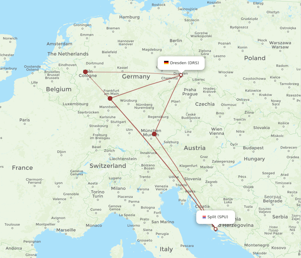 DRS-SPU flight routes