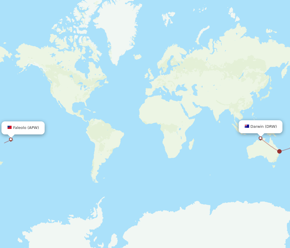 DRW-APW flight routes