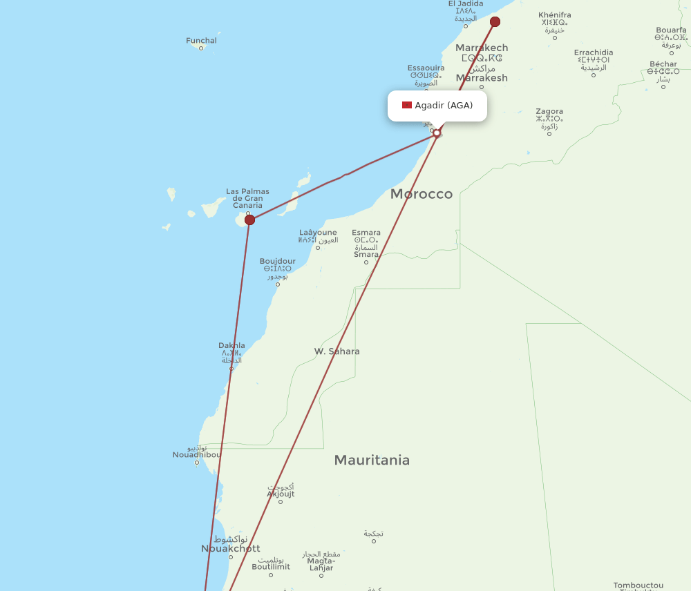 DSS-AGA flight routes