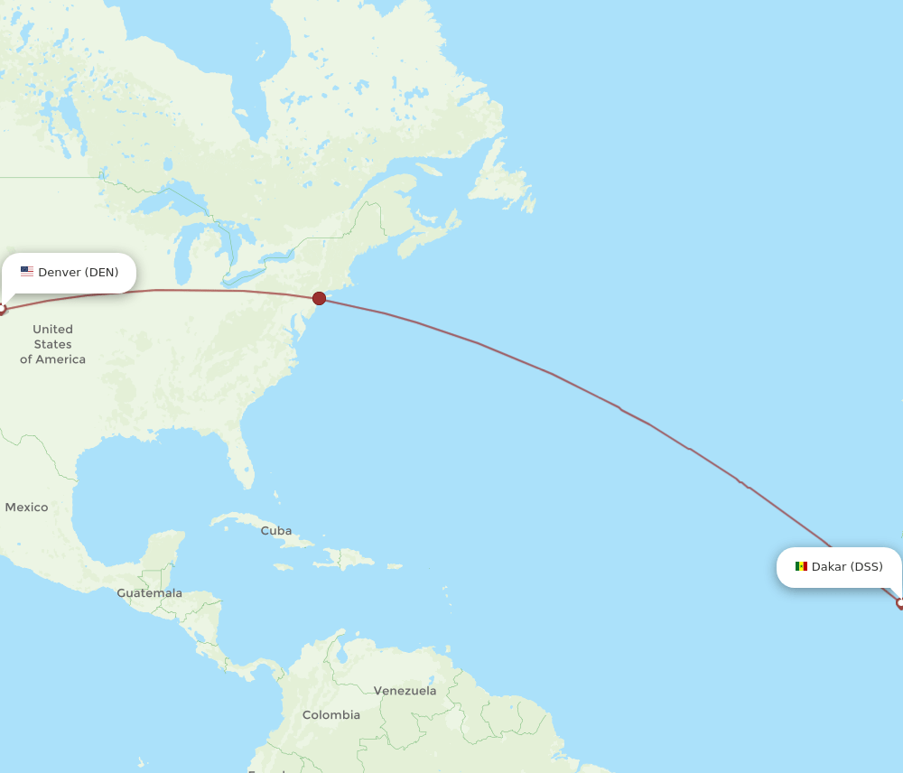 DSS-DEN flight routes