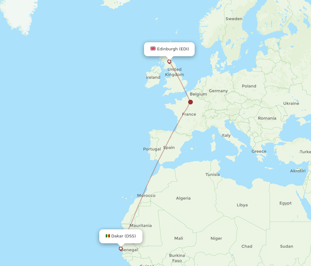 DSS-EDI flight routes