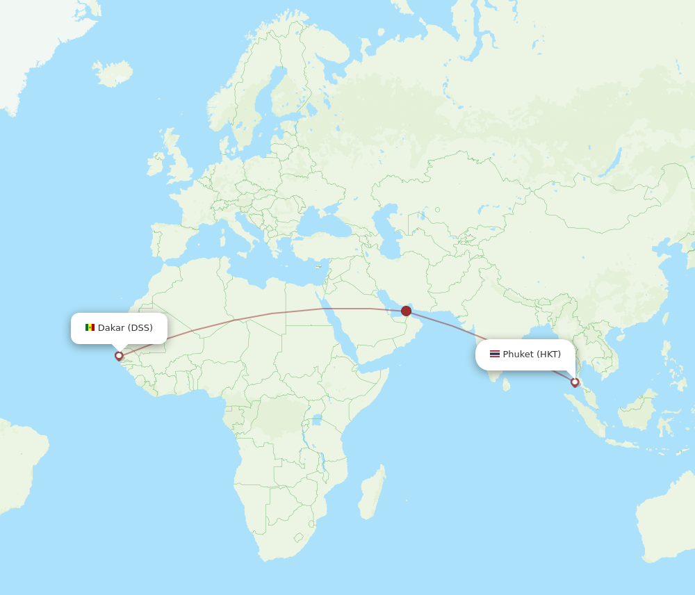 HKT to DSS flights and routes map