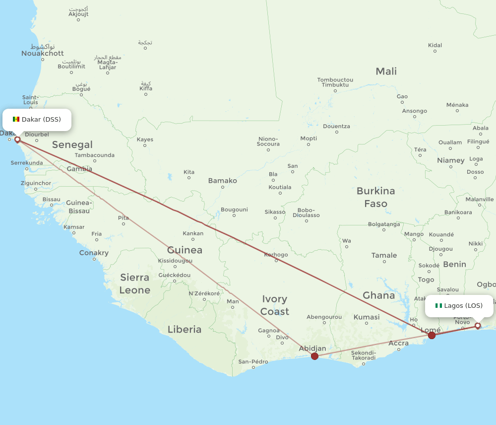DSS-LOS flight routes