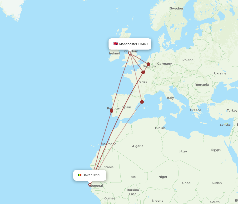 DSS-MAN flight routes