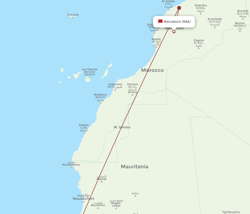 DSS-RAK flight routes