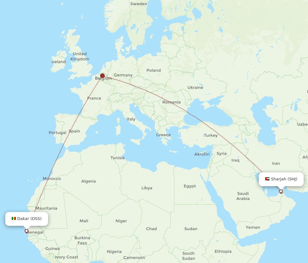 DSS-SHJ flight routes