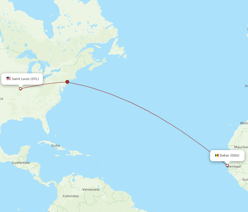DSS-STL flight routes
