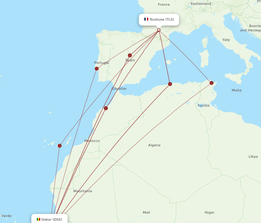 DSS-TLS flight routes
