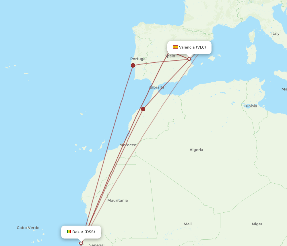 DSS-VLC flight routes