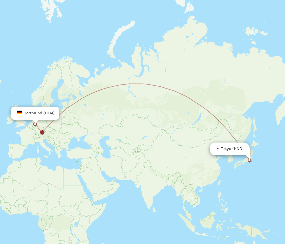 DTM-HND flight routes
