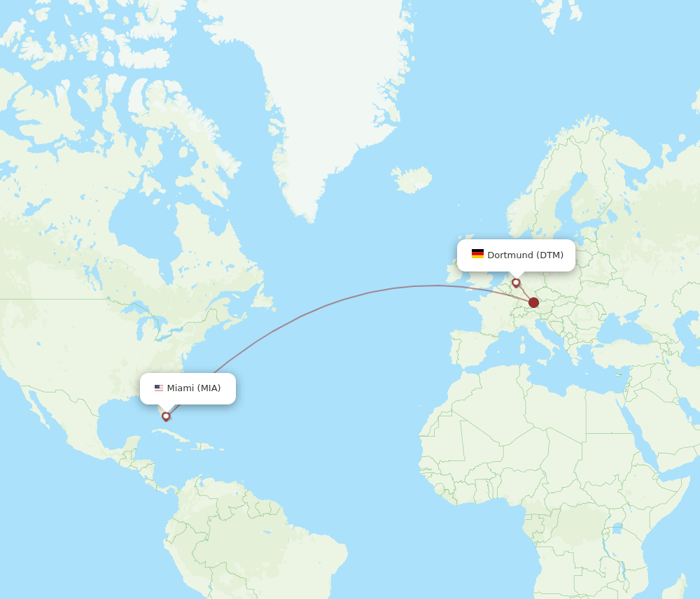 DTM-MIA flight routes