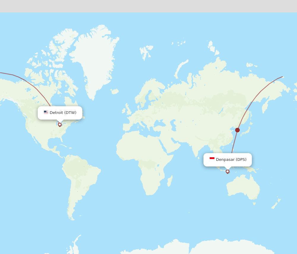 DTW-DPS flight routes