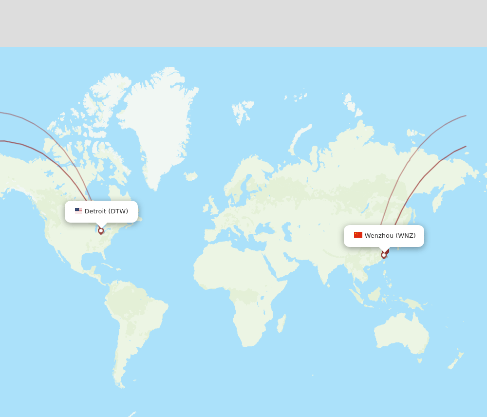 DTW-WNZ flight routes