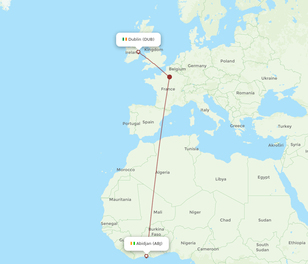 DUB-ABJ flight routes