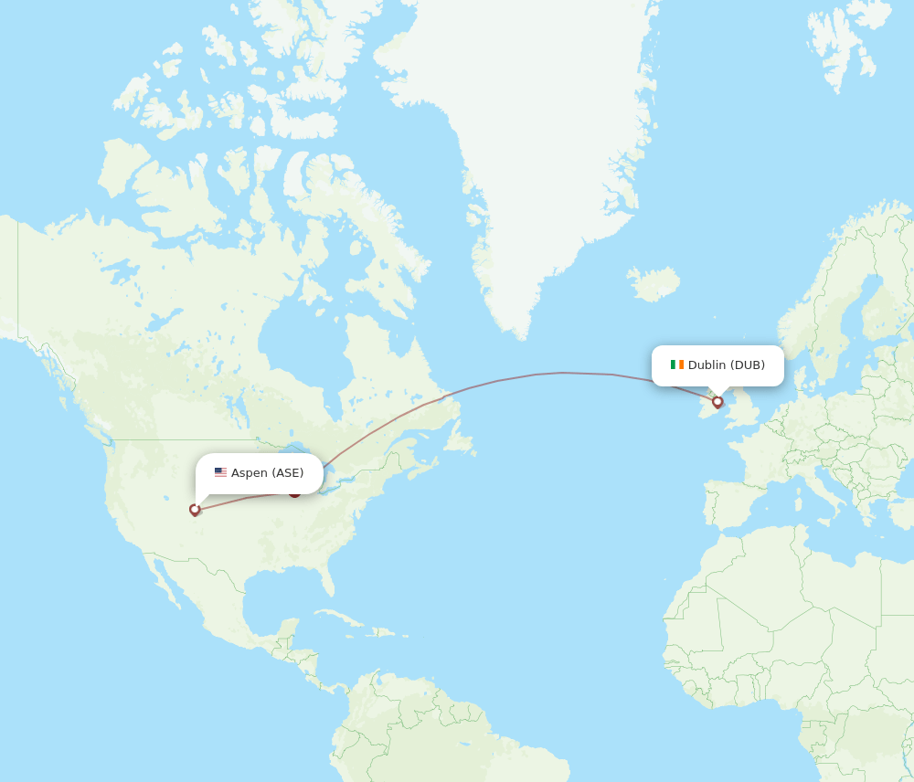 DUB-ASE flight routes