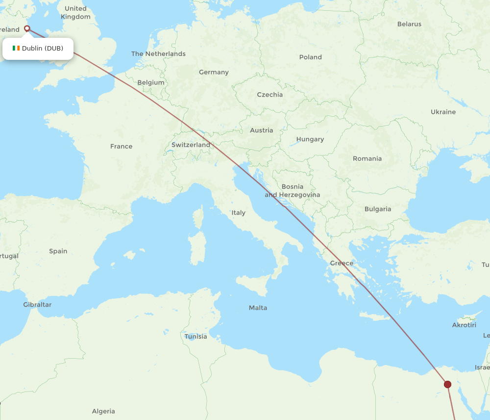 DUB-ASW flight routes