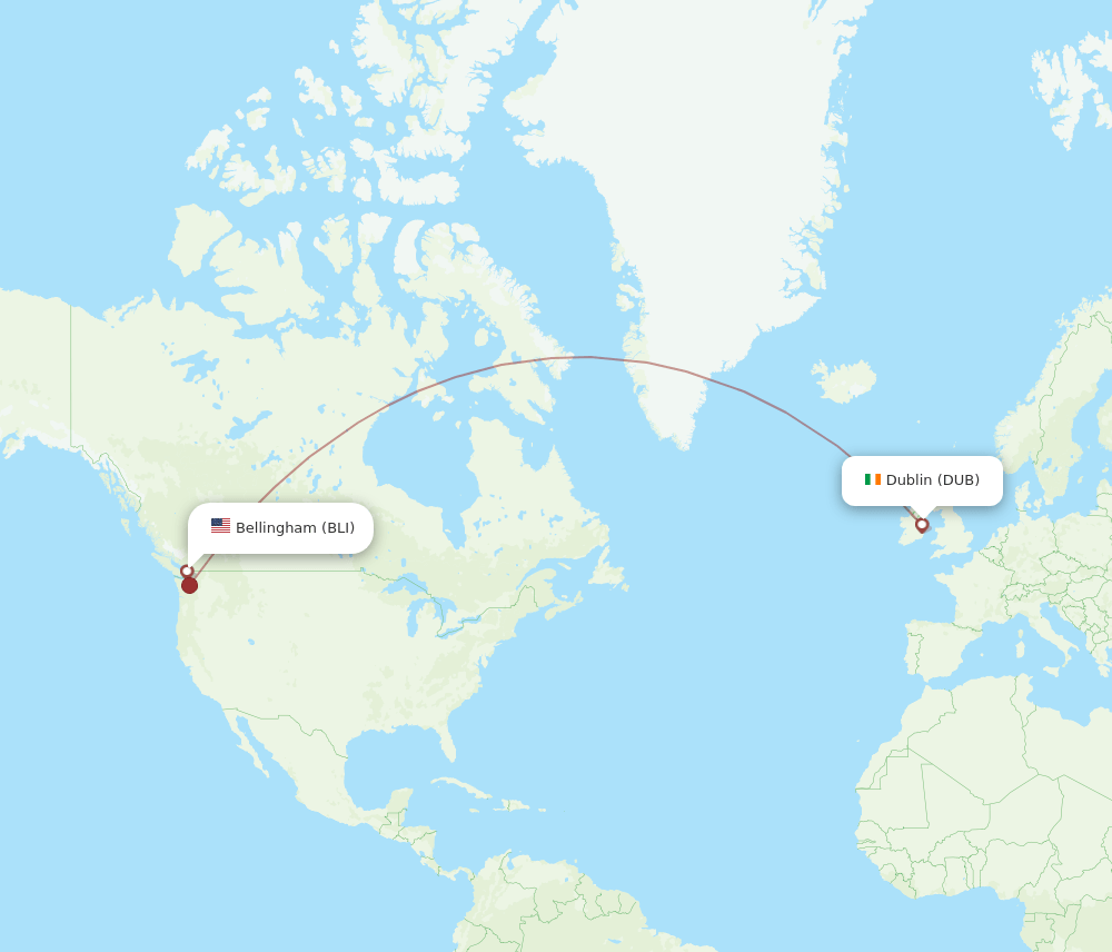 DUB-BLI flight routes