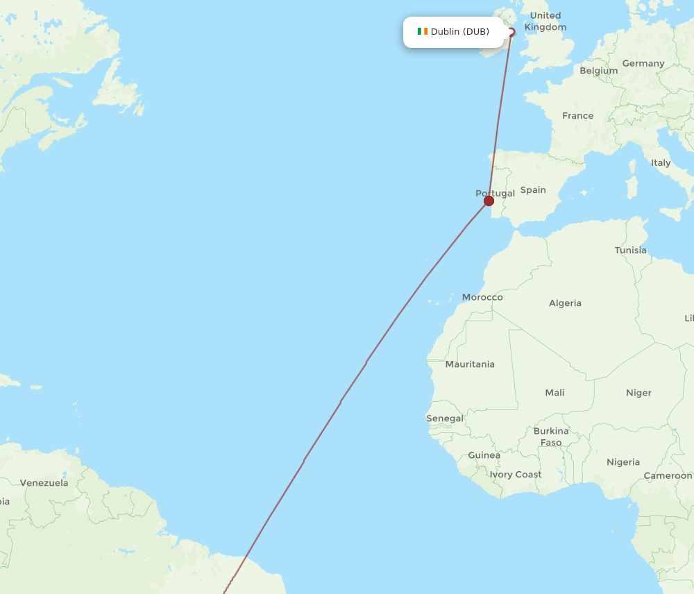 DUB-BSB flight routes