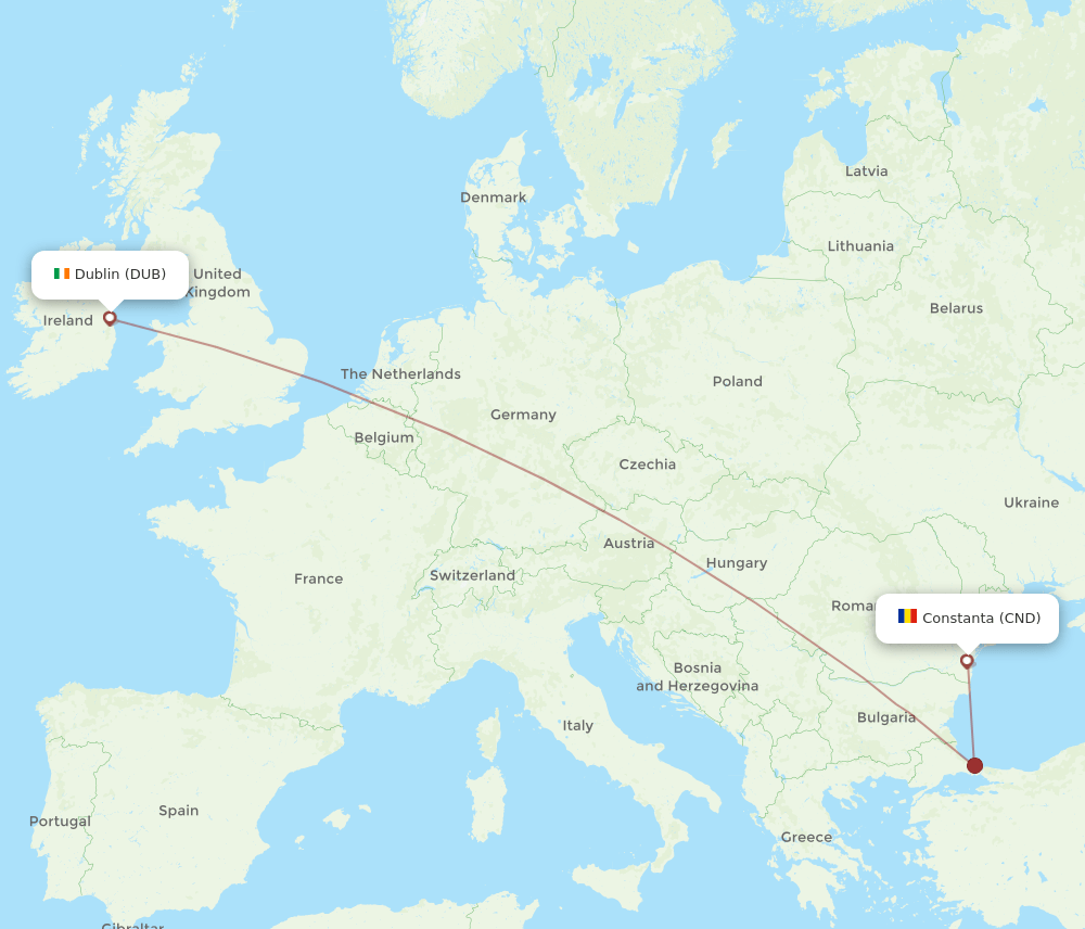 DUB-CND flight routes