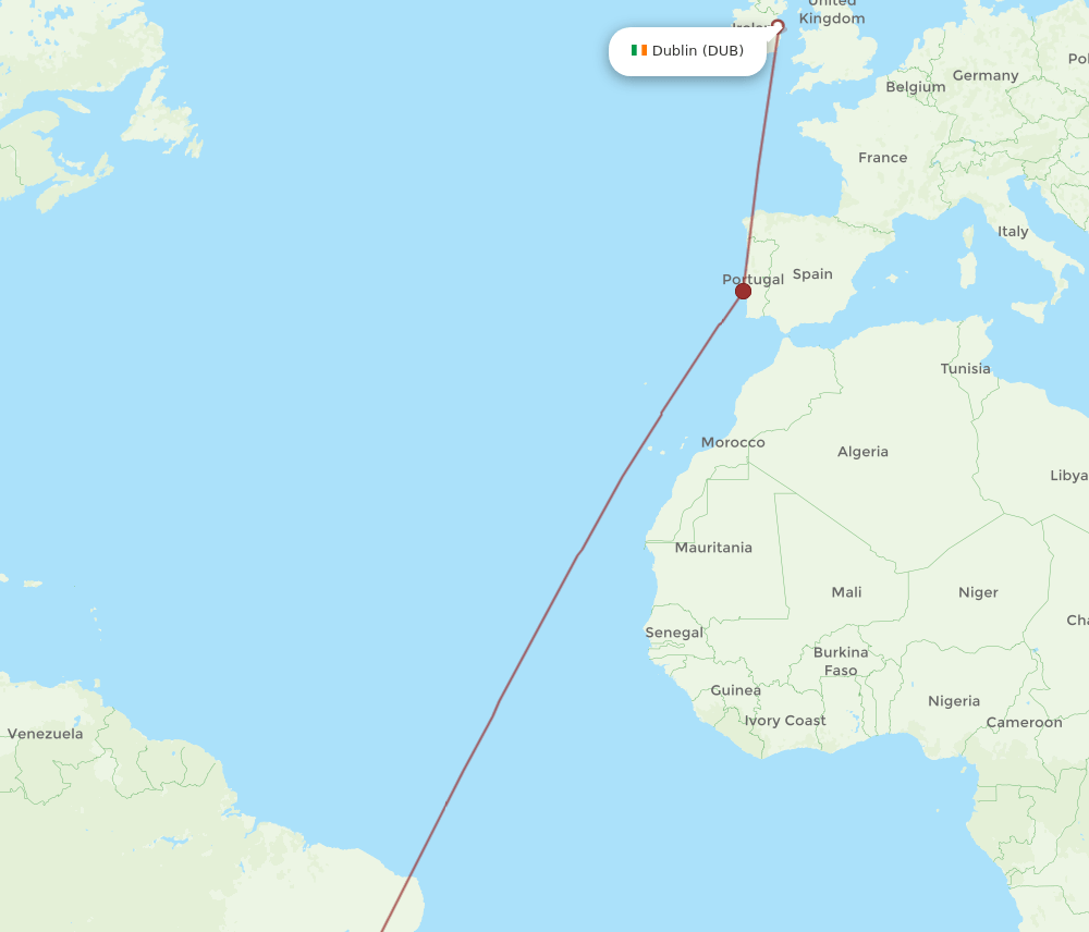 DUB-CNF flight routes