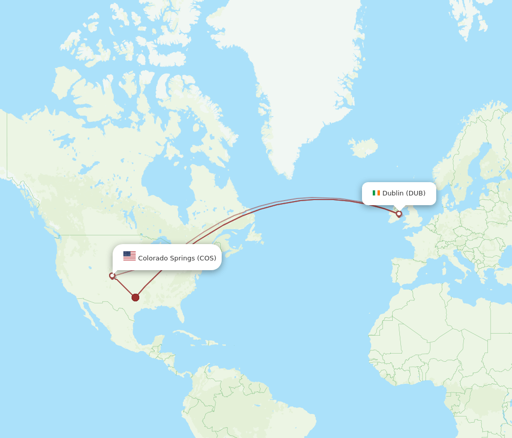 DUB-COS flight routes
