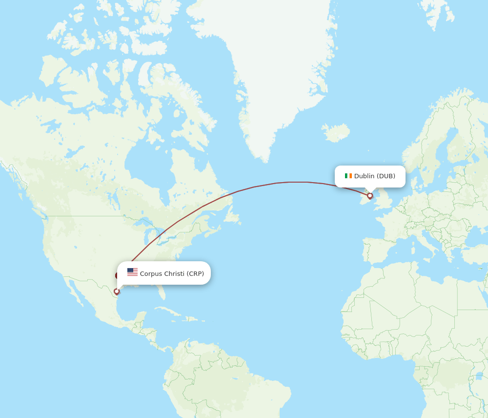 DUB-CRP flight routes
