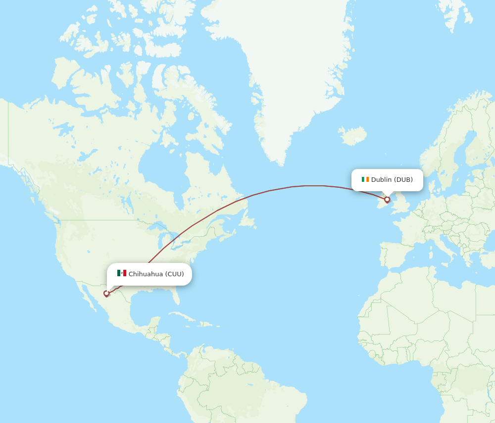 DUB-CUU flight routes