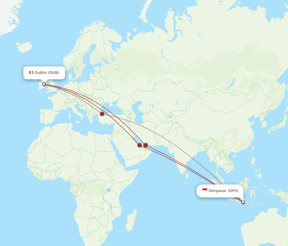 DUB-DPS flight routes