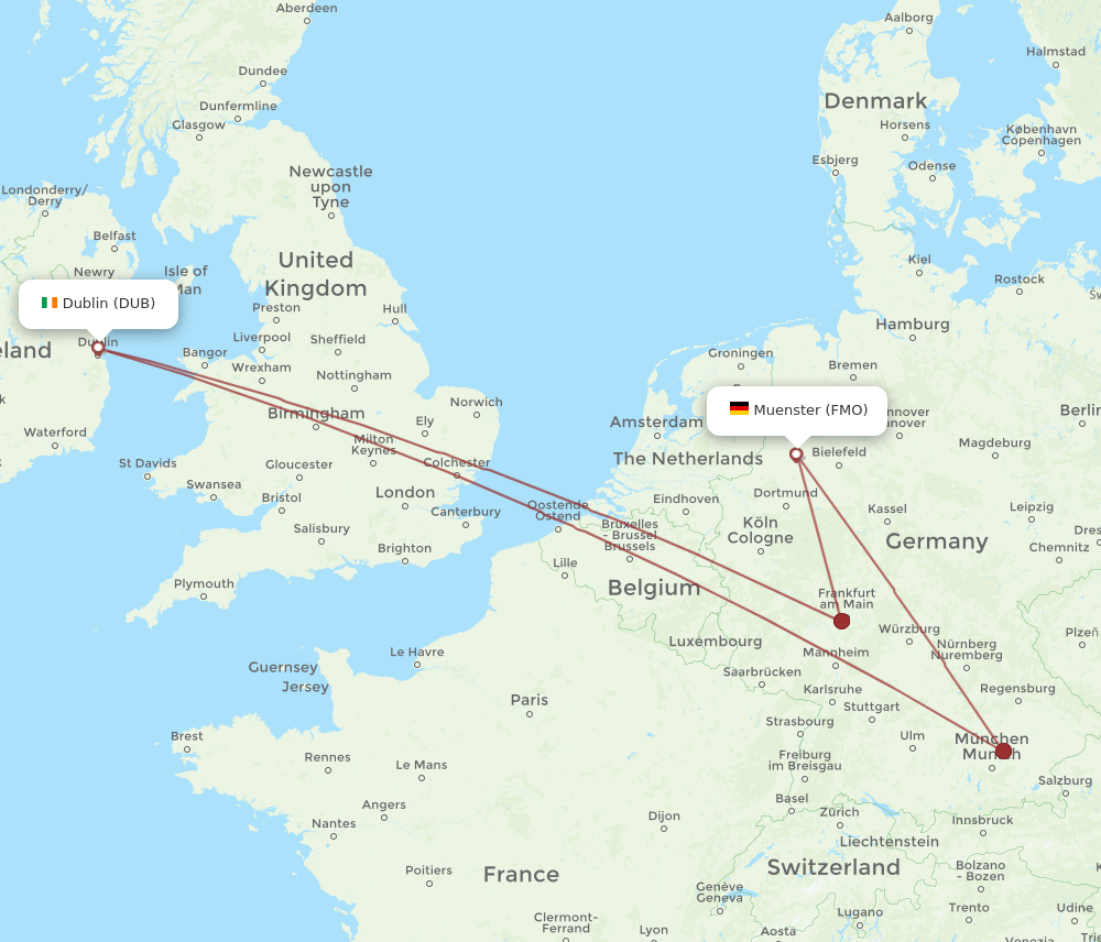 DUB-FMO flight routes