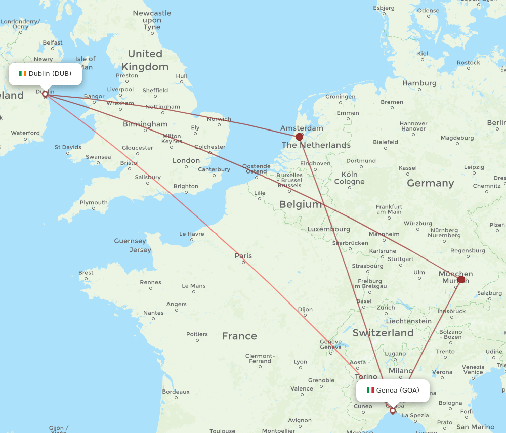 DUB-GOA flight routes