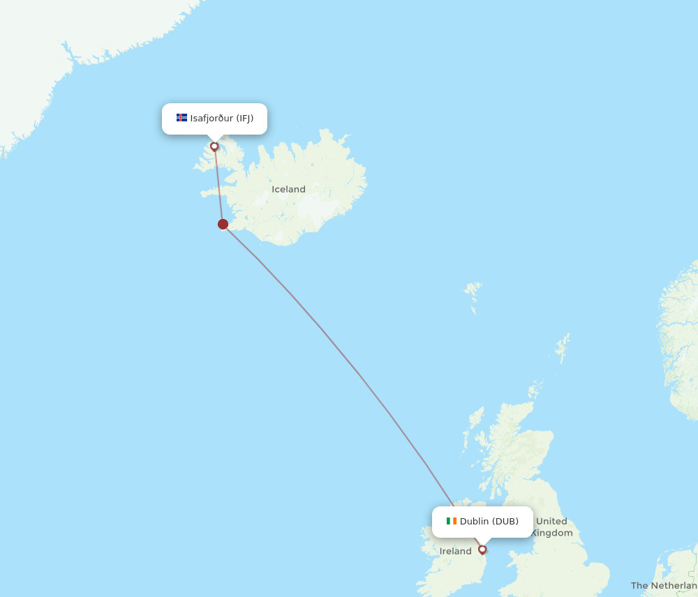 DUB-IFJ flight routes
