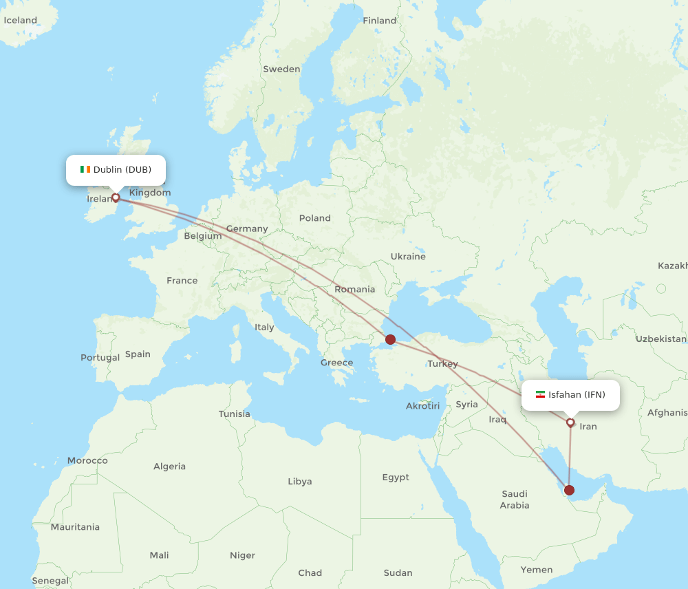 DUB-IFN flight routes
