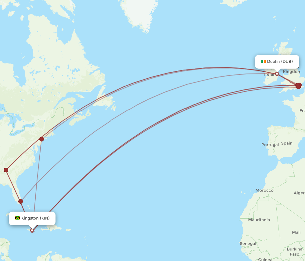 DUB-KIN flight routes