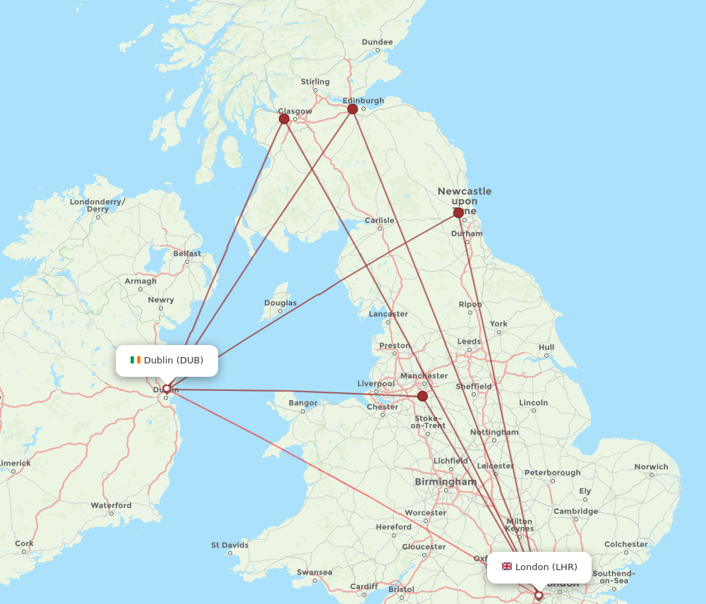 DUB-LHR flight routes