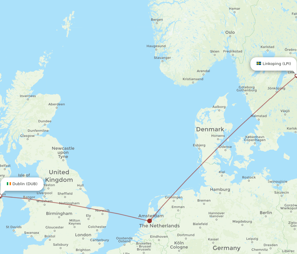 DUB-LPI flight routes