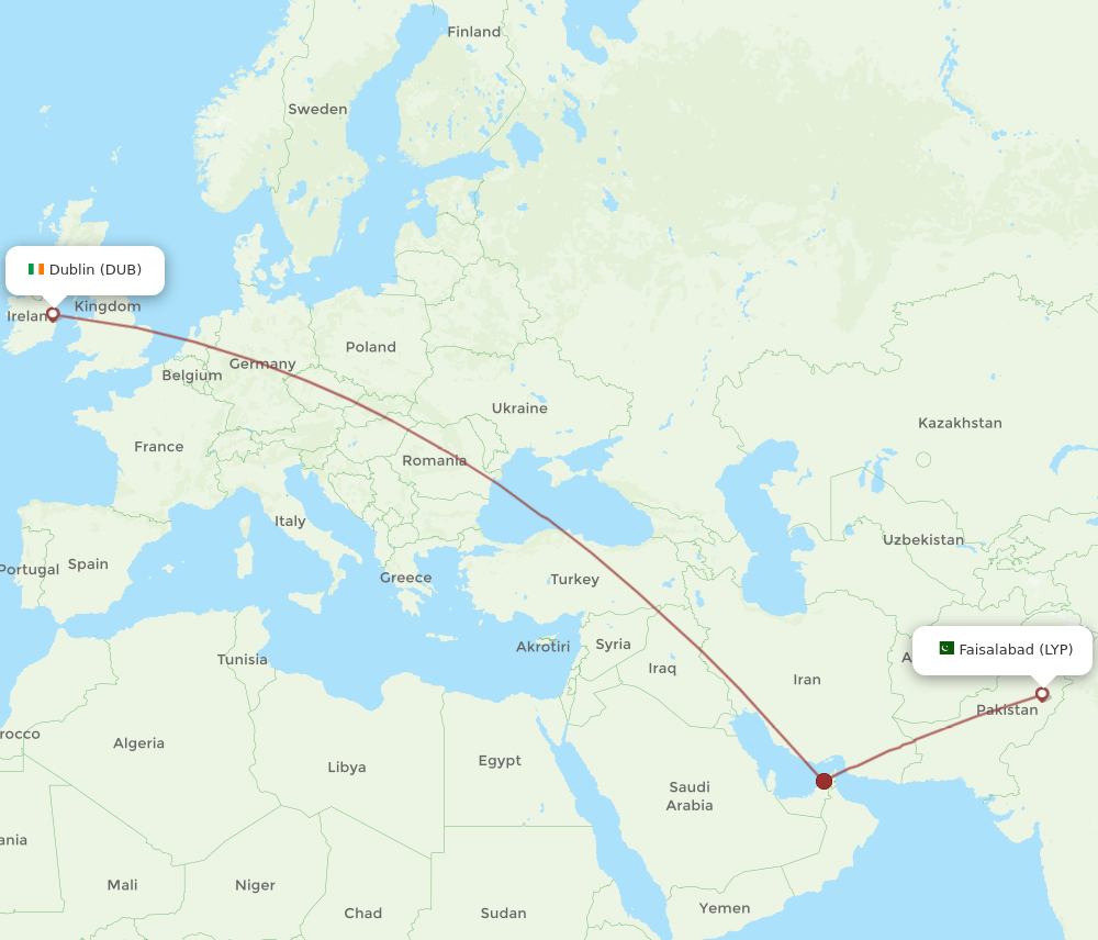 DUB-LYP flight routes