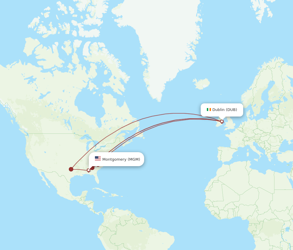 DUB-MGM flight routes