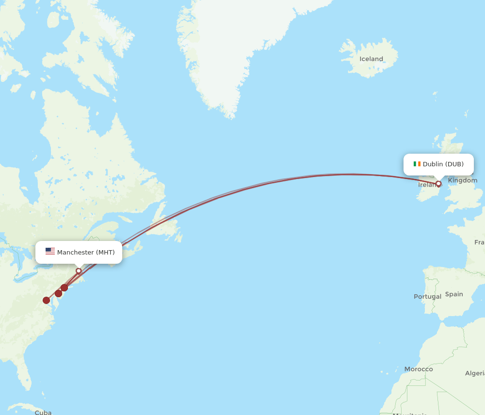 DUB-MHT flight routes