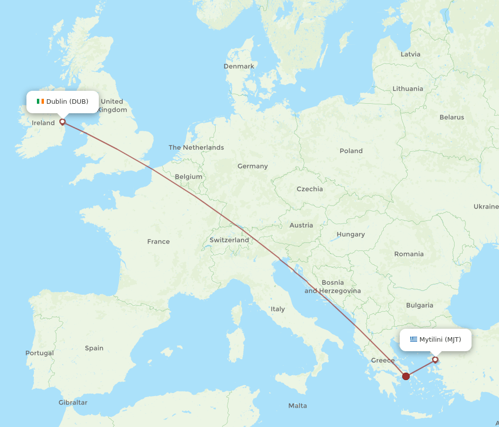 DUB-MJT flight routes